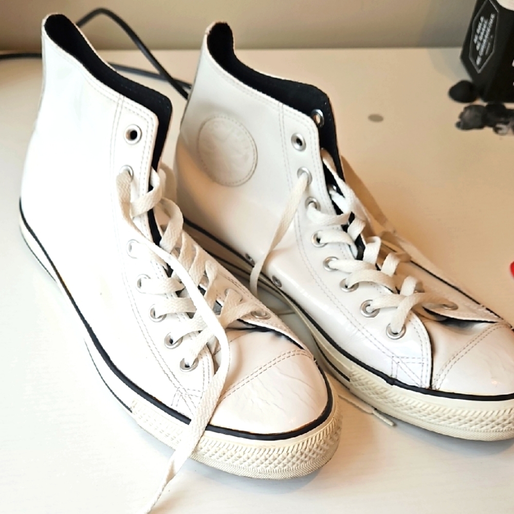Converse White High-Top Sneakers